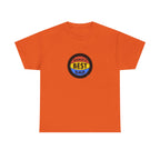 World's Best Dad Basketball Printed T-Shirt 100% Cotton Novelty Dad Tee Birthday Father's Day Gift Orange