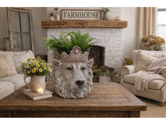 Lion Head Planter