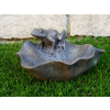 Frog On Leaf Feeder