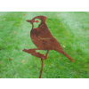 Rusty Bird On Branch Stake
