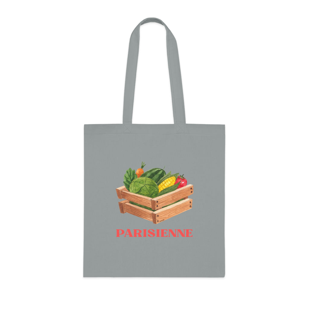 Parisienne Vegetables Printed Cotton Tote Bag Reusable Shopping Bag Gift One size Grey