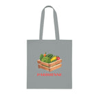 Parisienne Vegetables Printed Cotton Tote Bag Reusable Shopping Bag Gift One size Grey