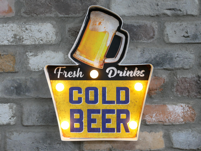 Cold Beer Light Up Sign