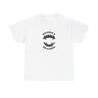 Spooky Season Halloween Printed T-Shirt 100% Cotton Scary Vampire Teeth Novelty Tee White