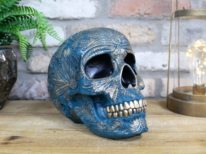 Blue Decorative Skull