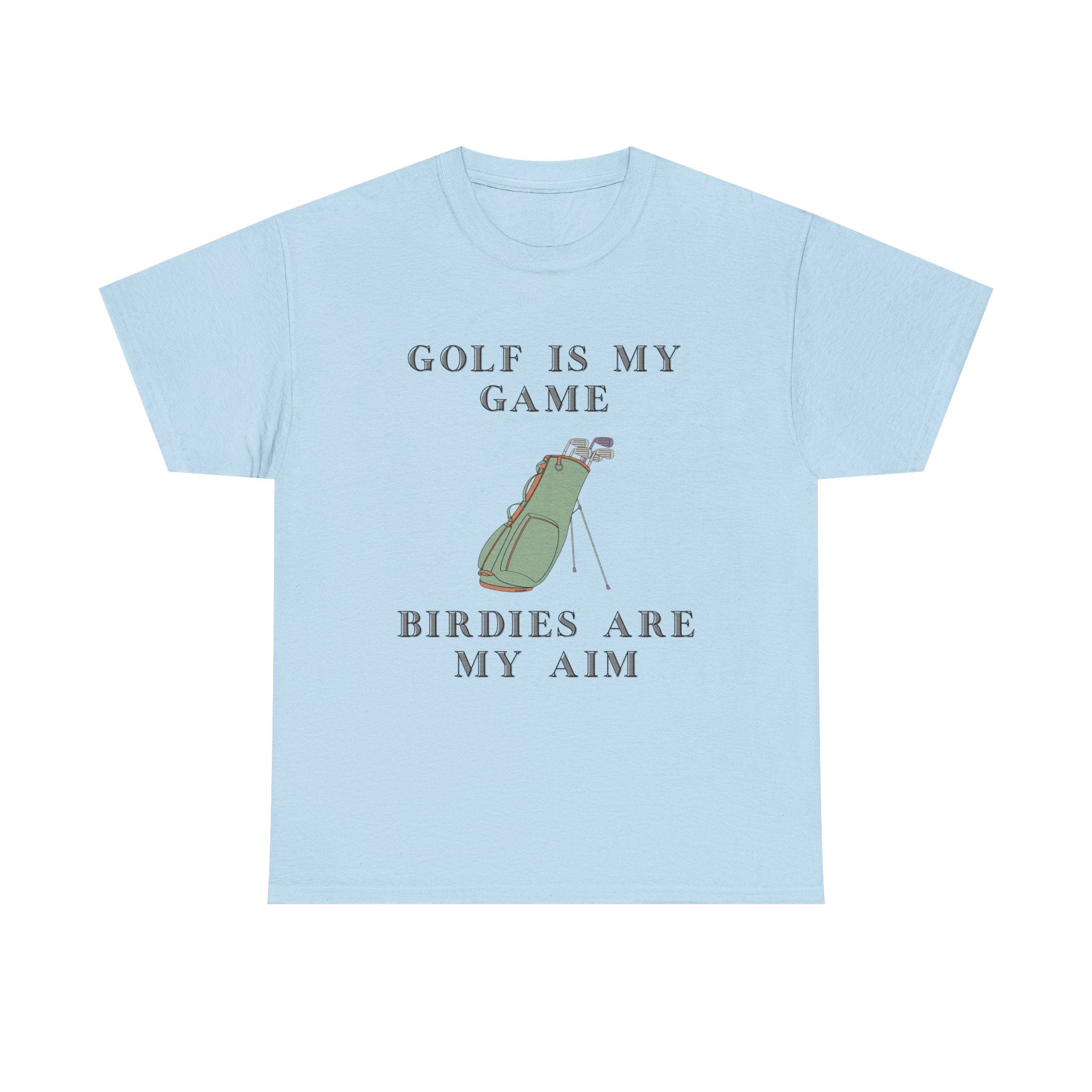 Golf Is My Game T-Shirt 100% Cotton Novelty Dad Grandad Golfer Tee Gift Light Blue