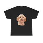 Light Cockapoo Printed T-Shirt 100% Cotton Novelty Cute Dog Tee Gift Black