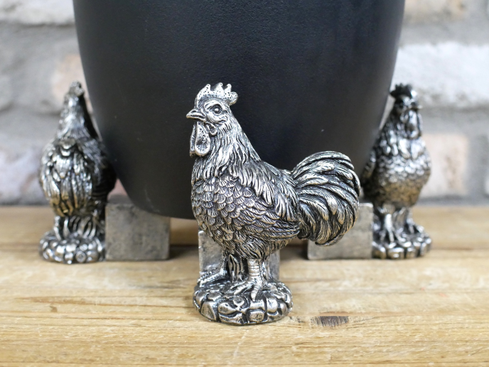 Cockerel Pot Stands (Set of 3)