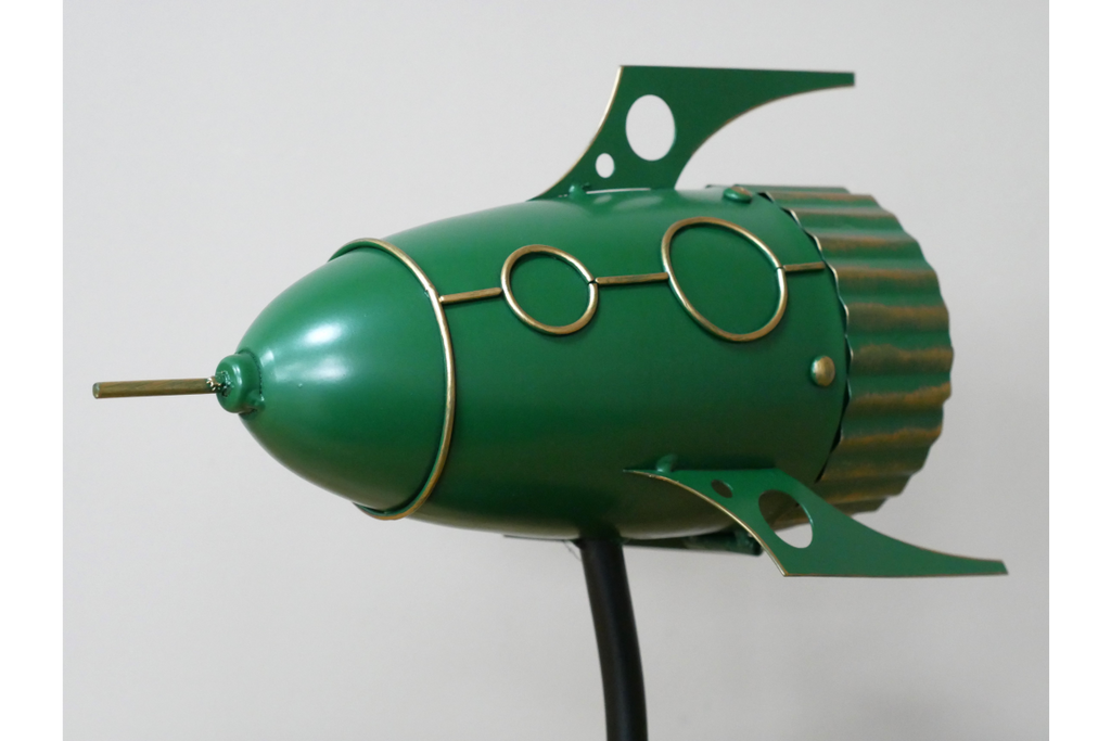 Green Spaceship Clock
