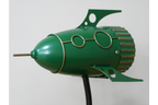 Green Spaceship Clock