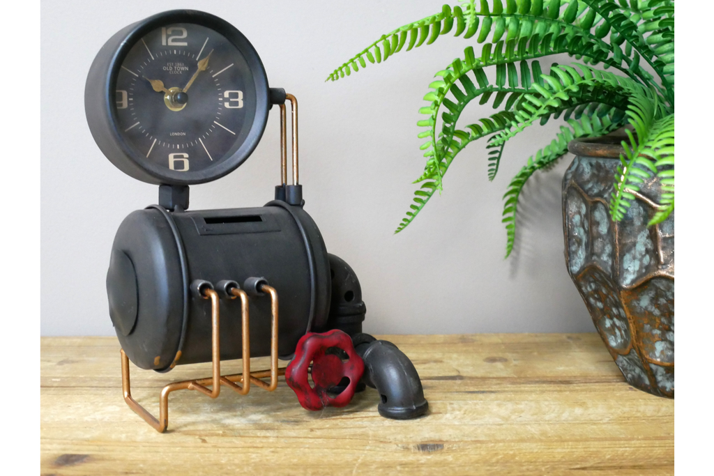 Pipe Clock & Money Bank