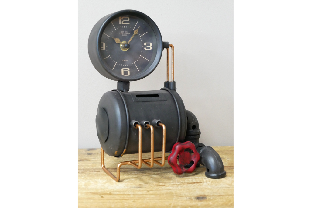 Pipe Clock & Money Bank