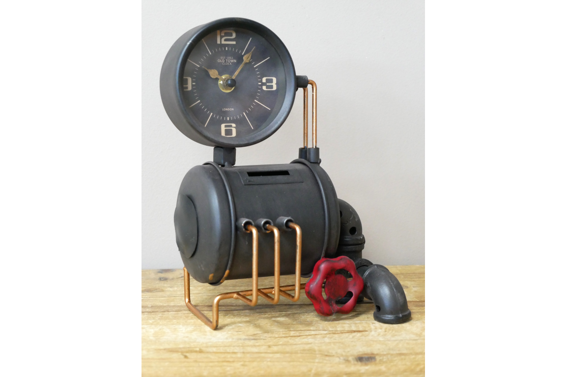 Pipe Clock & Money Bank