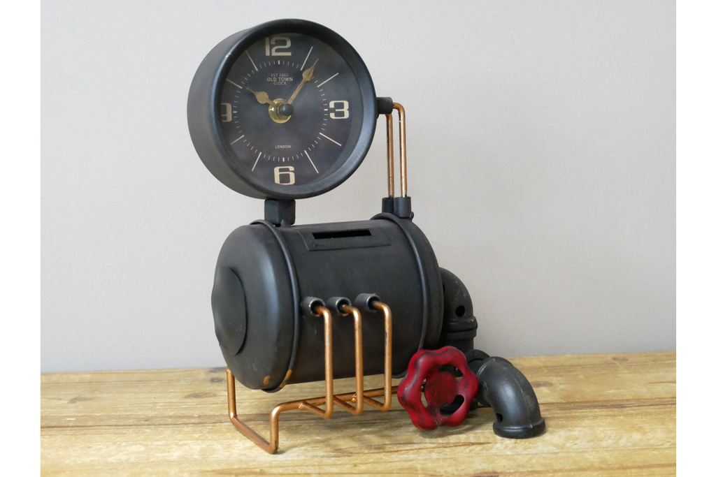 Pipe Clock & Money Bank