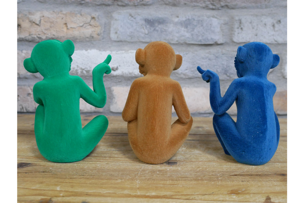 Set Of 3 Who Farted Monkeys?