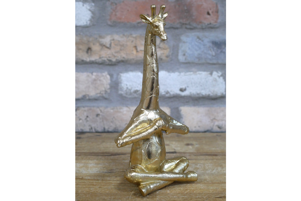 Set Of 3 Yoga Giraffes
