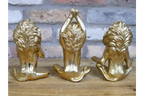 Set Of 3 Yoga Lions