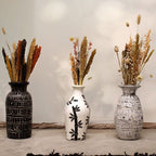 Classic Shaped Dry Flowers Vase - Cream