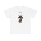 Devoted To Dachshunds Sausage Dog Printed T-Shirt 100% Cotton Novelty Cute Dog Tee Gift White