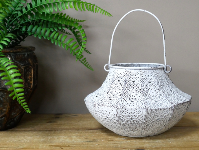 White Candle Holder