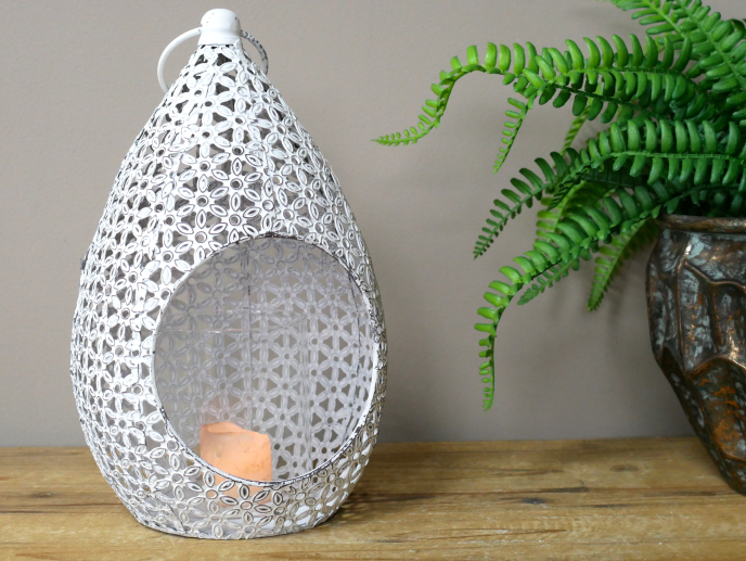 White Candle Holder