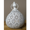 White Moroccan Candle Holder