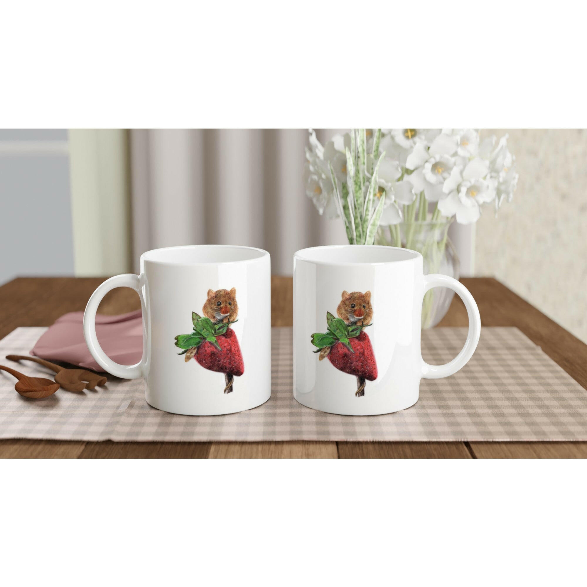 Harvest Mouse Mug – 11oz Ceramic Wildlife Coffee Cup