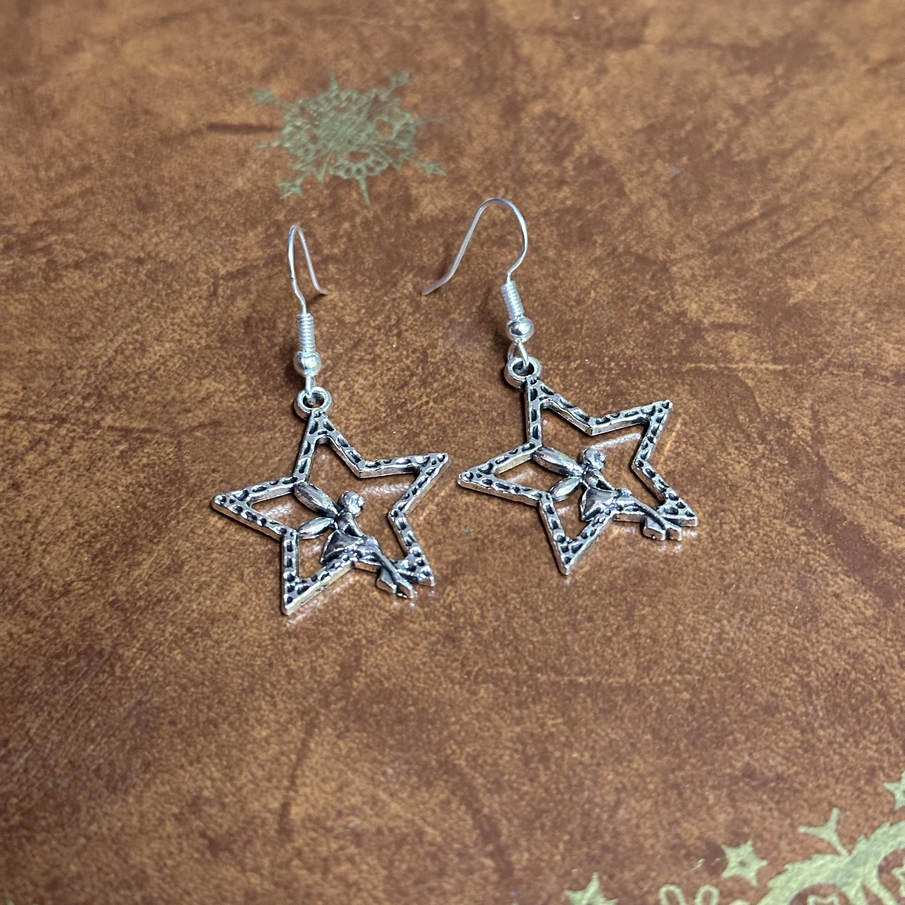 Flying Fairy Charm Drop Earrings