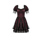 Dark in Love Red Black Lace Princess Dress