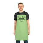Personalised Kitchen Apron "Your Chef Today Is" Apple