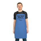 Personalised Kitchen Apron "Your Chef Today Is" Blueberry