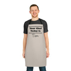 Personalised Kitchen Apron "Your Chef Today Is" Mushroom