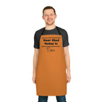 Personalised Kitchen Apron "Your Chef Today Is" Orange