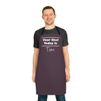 Personalised Kitchen Apron "Your Chef Today Is" Aubergine