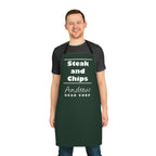 Personalised Kitchen Apron "Steak and Chips" Courgette