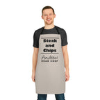 Personalised Kitchen Apron "Steak and Chips" Mushroom