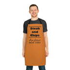 Personalised Kitchen Apron "Steak and Chips" Orange