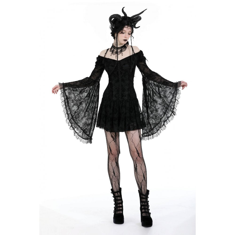 Dark In Love Alora Lace Off Shoulder Dress﻿