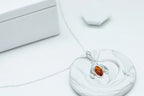 Amber Bumble Bee Charm Necklace