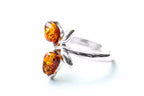 Amber Butterfly Midi Ring