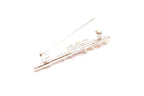 Amber & Silver Flute Brooch
