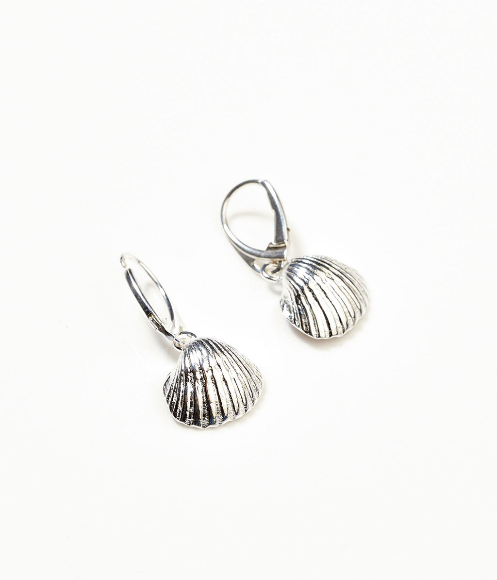 Amber Sea Shell Drop Earrings