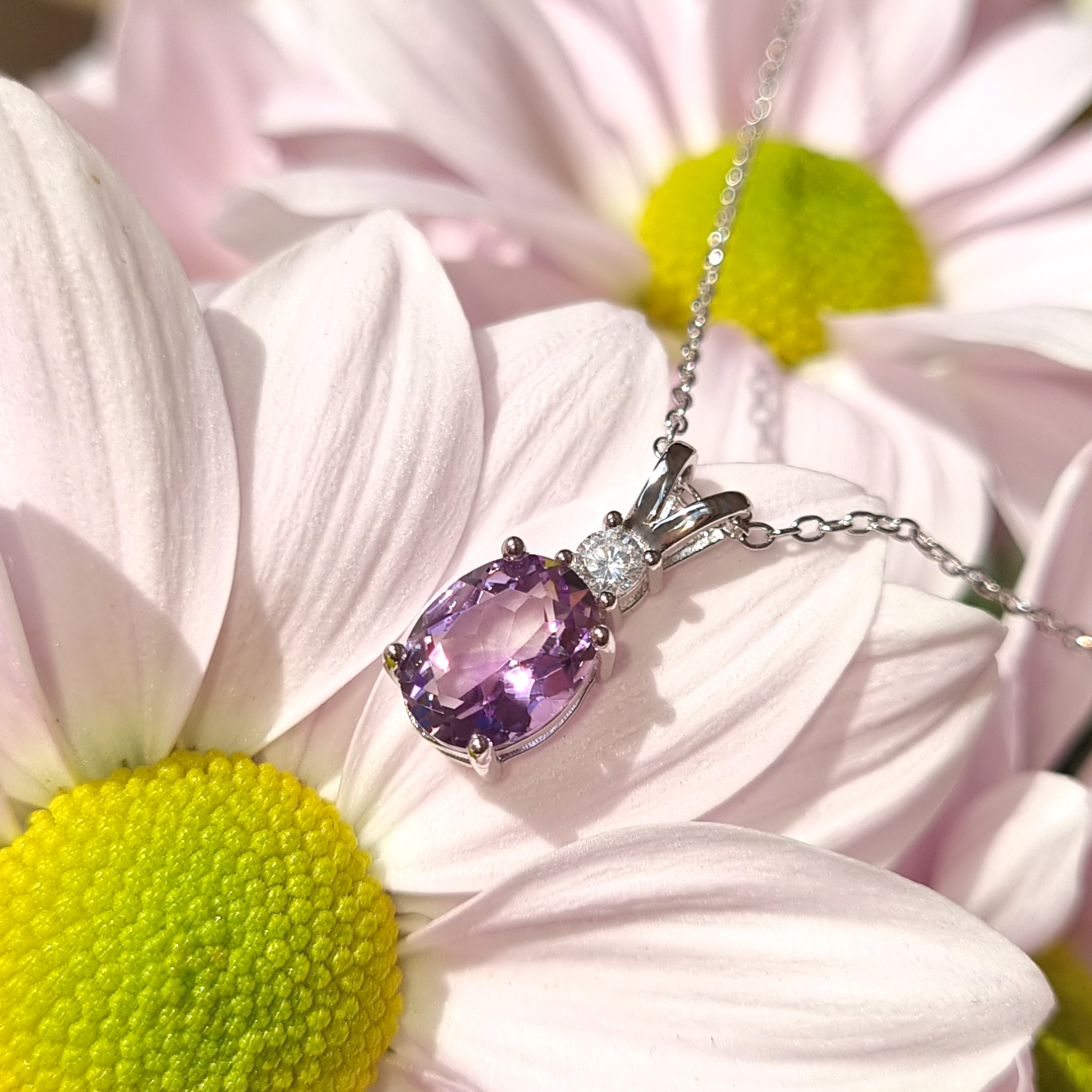 Mini Set 1 - Amethyst Jewellery Set in Sterling Silver