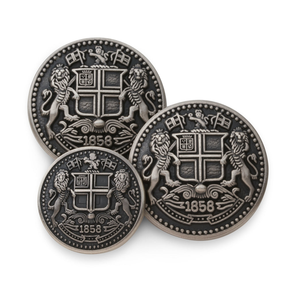East India Company Blazer Button In Antique Silver