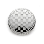 Checkerboard Blazer Button in Silver