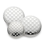 Checkerboard Blazer Button in Silver