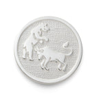 Bull And Bear Blazer Button Set In Silver