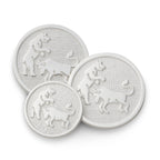 Bull And Bear Blazer Button In Silver