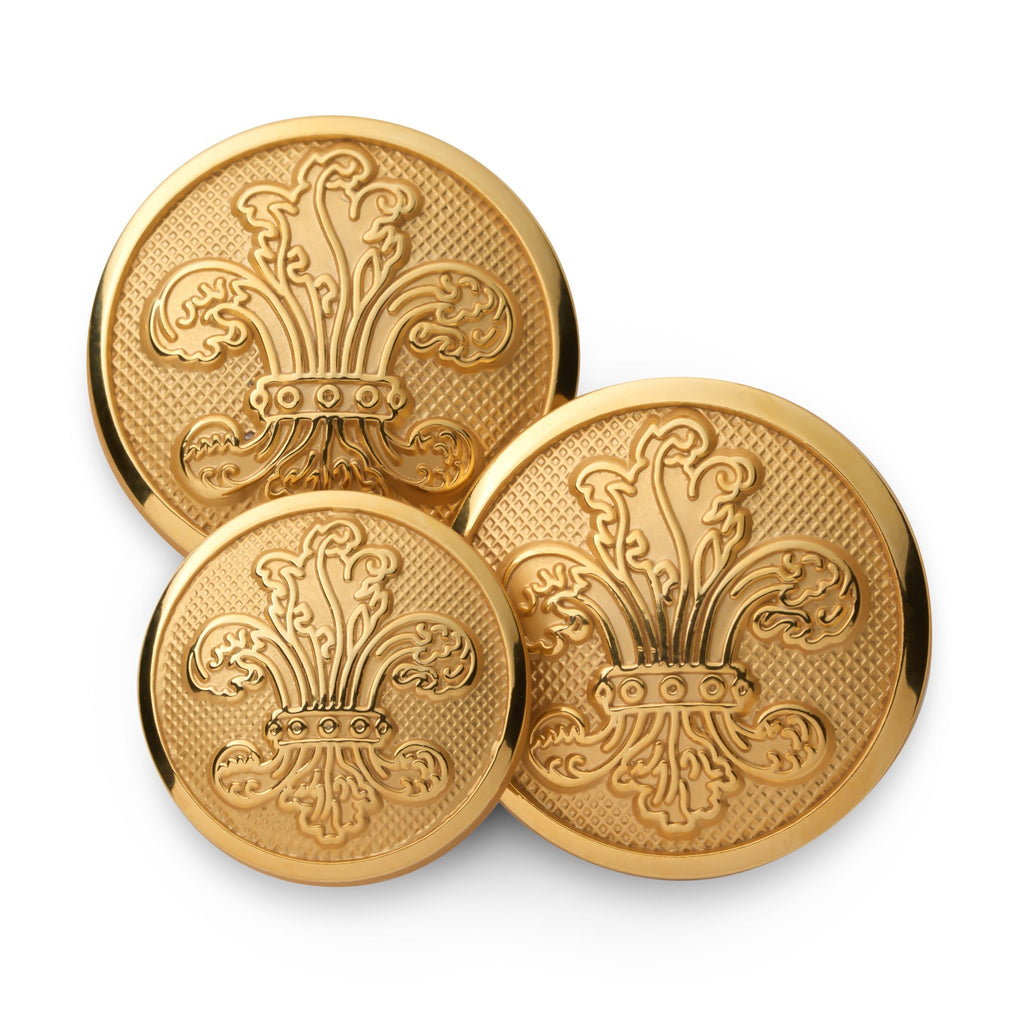 Fleur De Lys Blazer Button Set In Gold