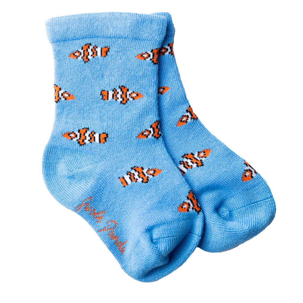 Children's Clown Fish Bamboo Socks 7-9 YEARS